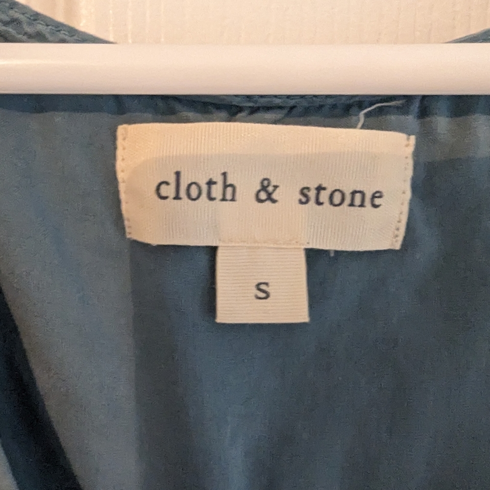 Cloth & Stone | Lendra Drawstring Top | Green | S - Picture 4 of 6